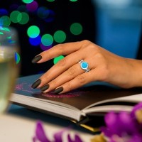 Beautiful Blue Turquoise Stone Ring
