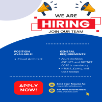 We Are Looking for Cloud Architect in Bangalore